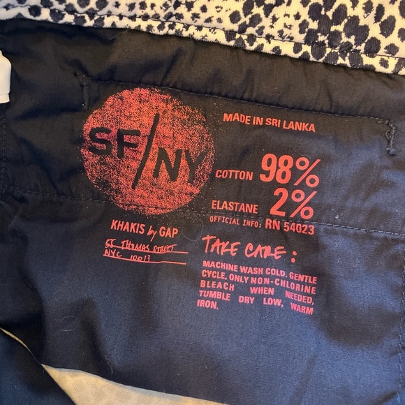 GAP‎ size 4 black and white snakeskin print super skinny cropped khaki pant - Picture 6 of 6